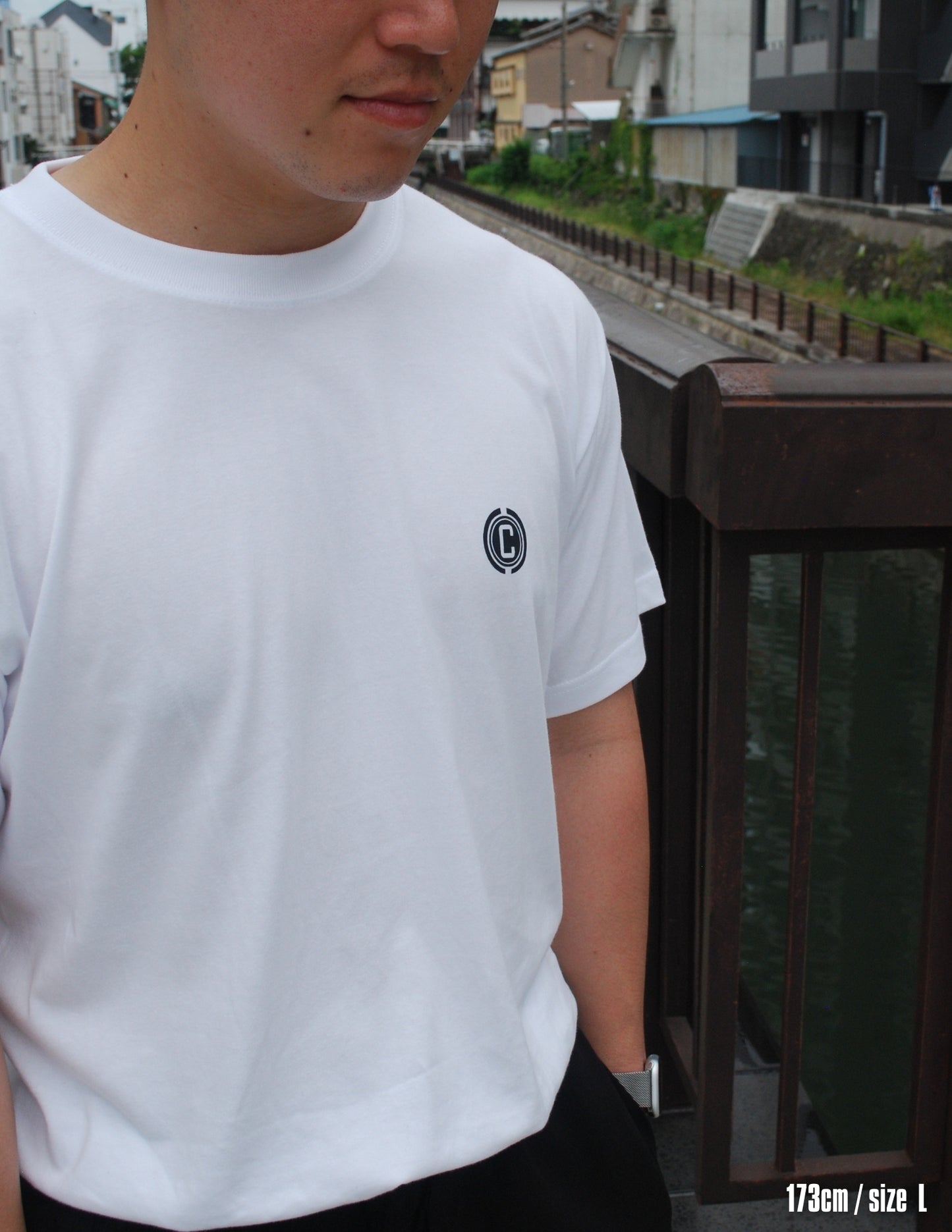 Circle logo short sleeve shirts (WHITE)