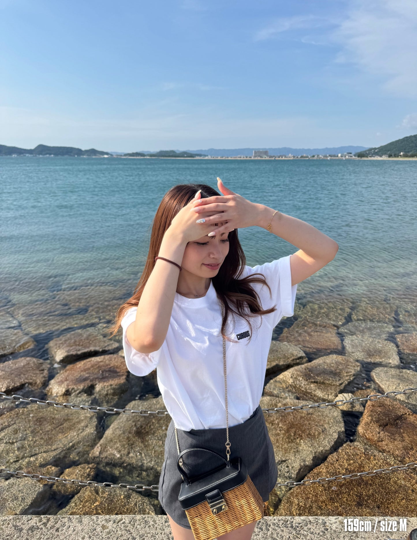Text logo short sleeve shirts (WHITE)