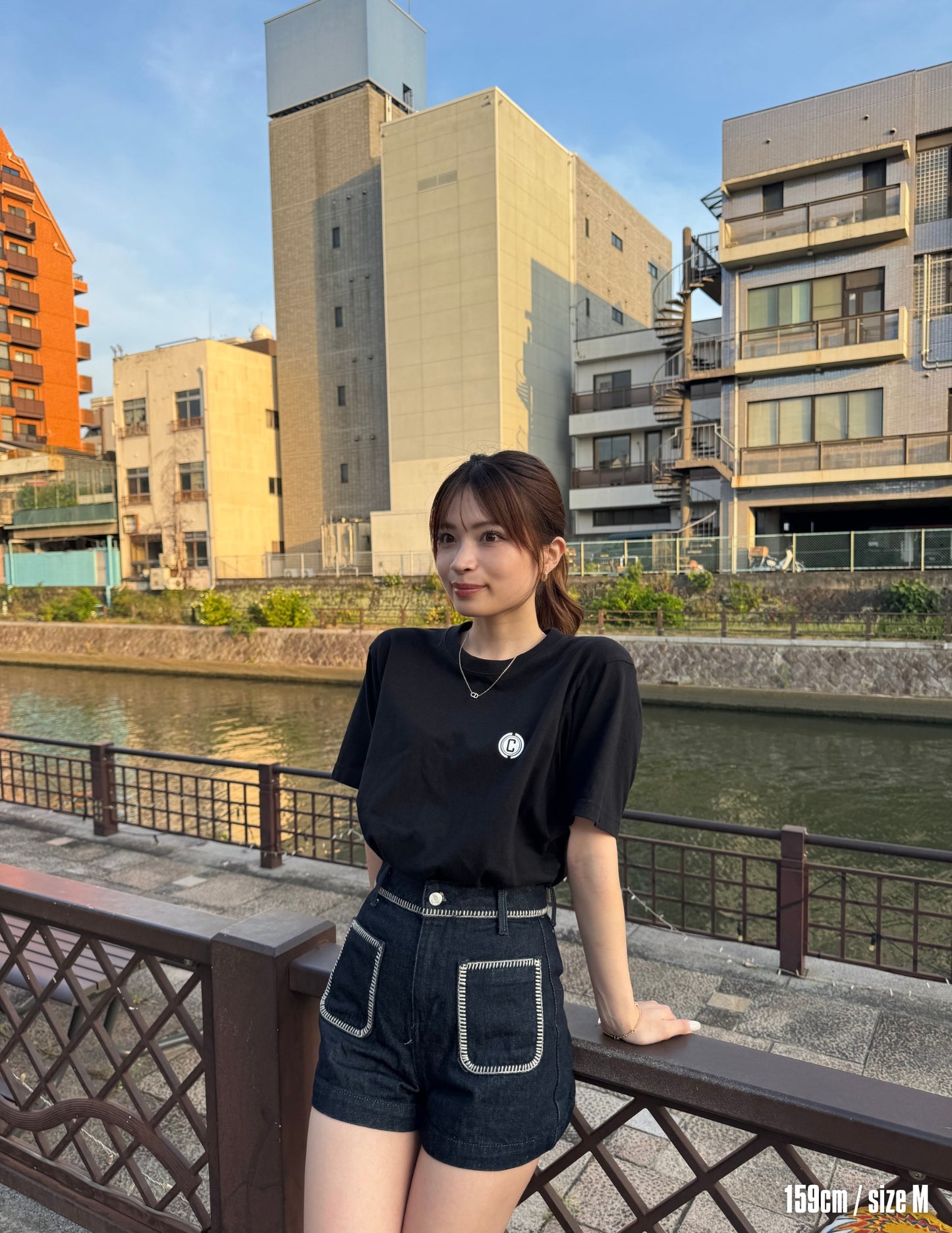Circle logo short sleeve shirts (BLACK)