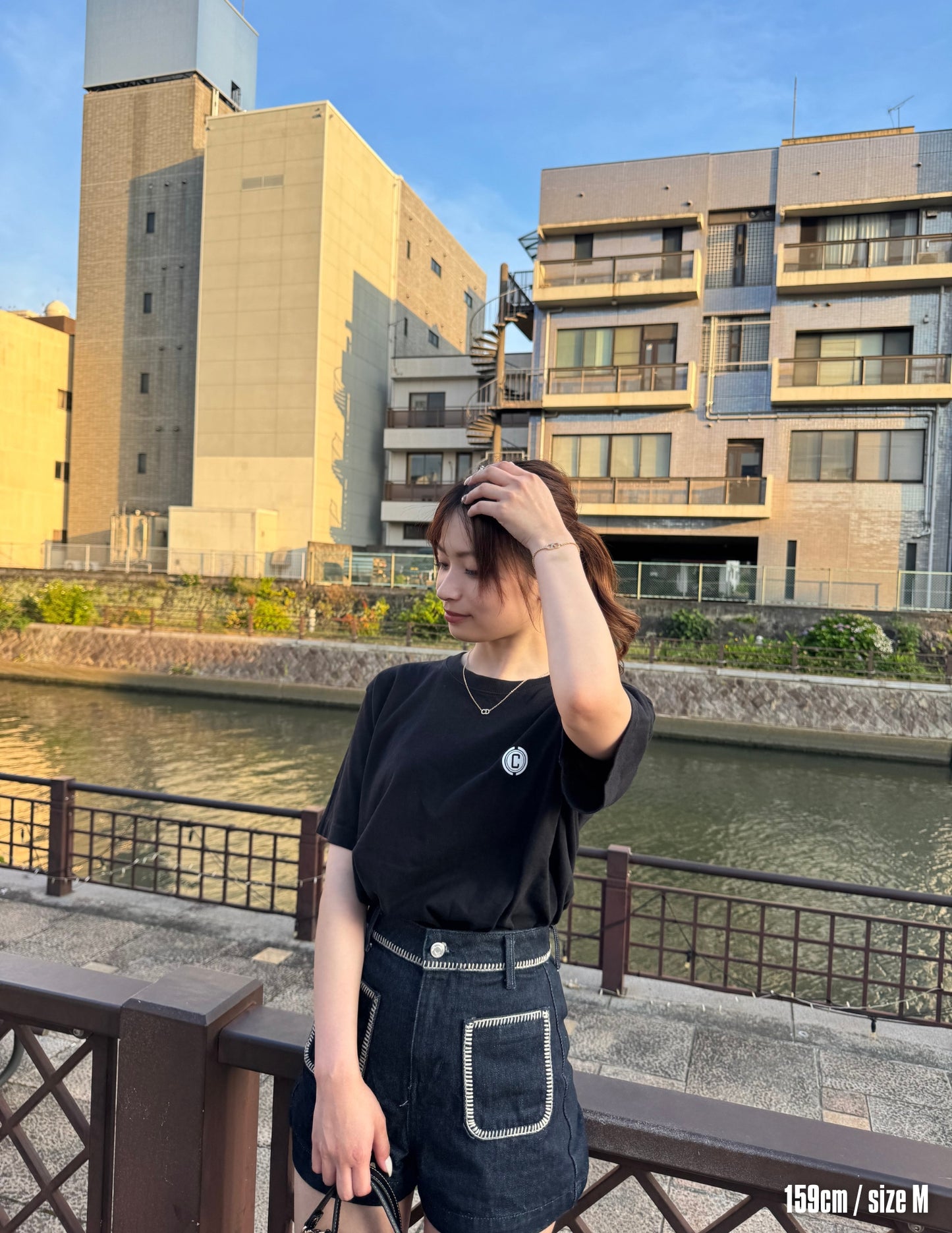 Circle logo short sleeve shirts (BLACK)