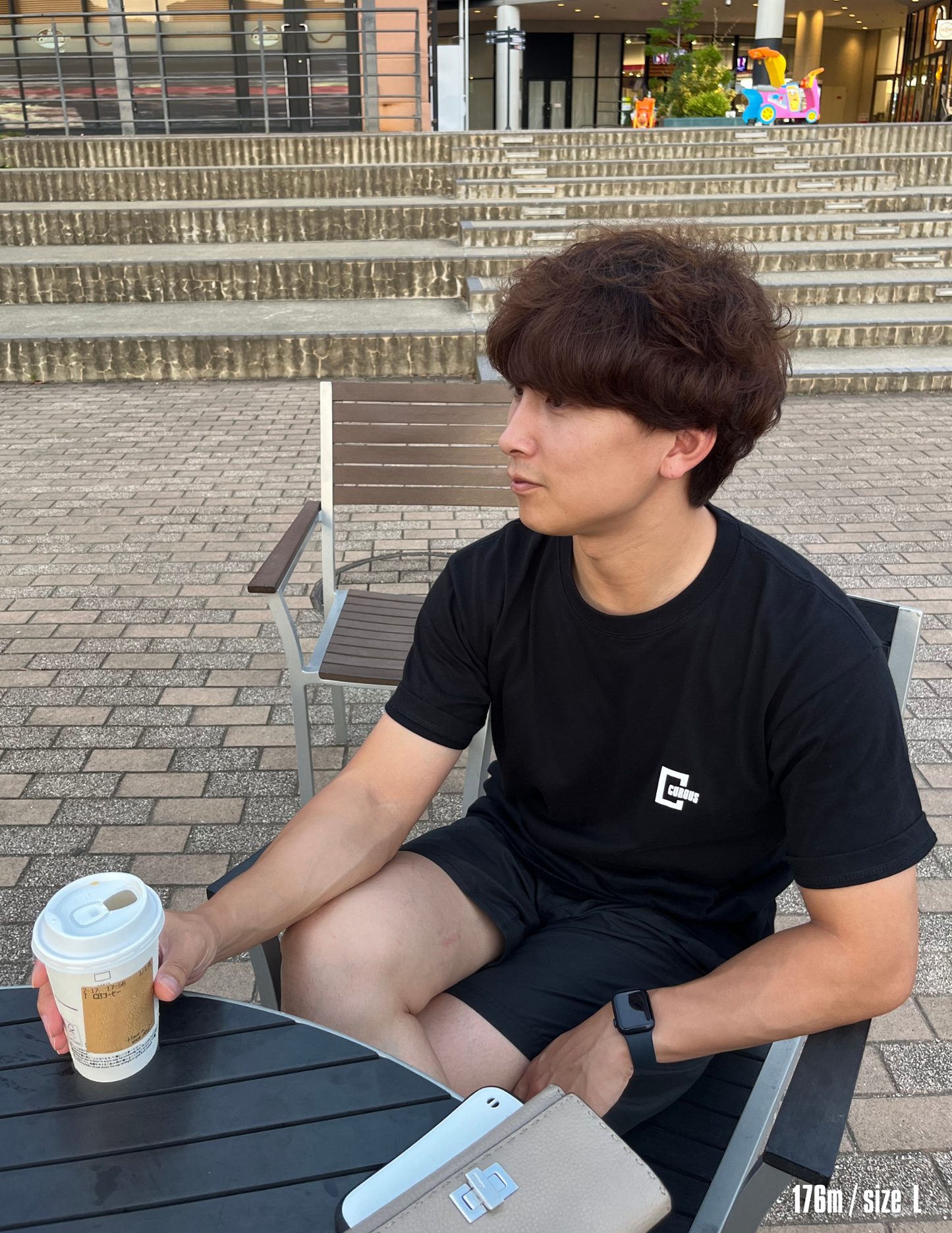 C logo short sleeve shirts (BLACK)